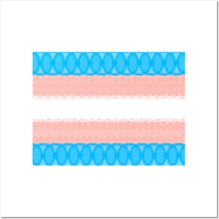 Spirograph Patterned Transgender Flag Posters and Art